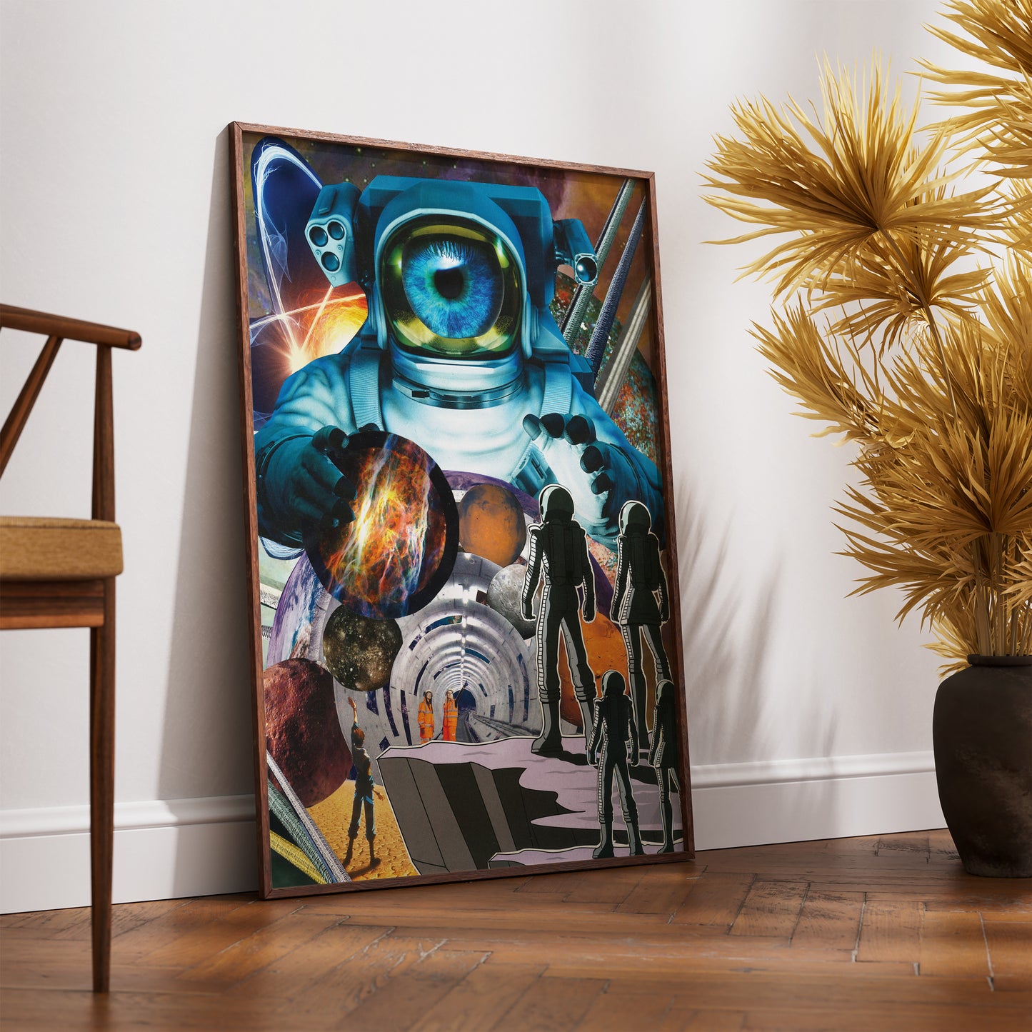 All Seeing Eye - Surreal Collage Print