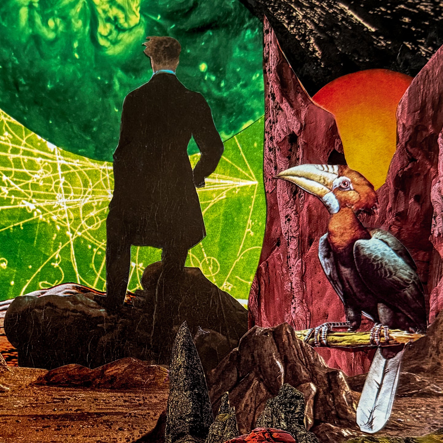 Beneath the Omen Sky- Surreal Collage Print