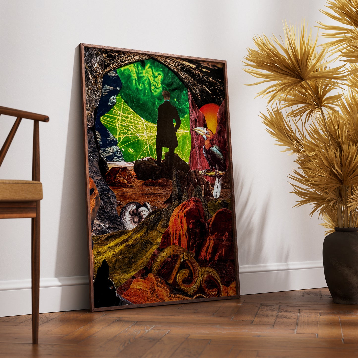 Beneath the Omen Sky- Surreal Collage Print