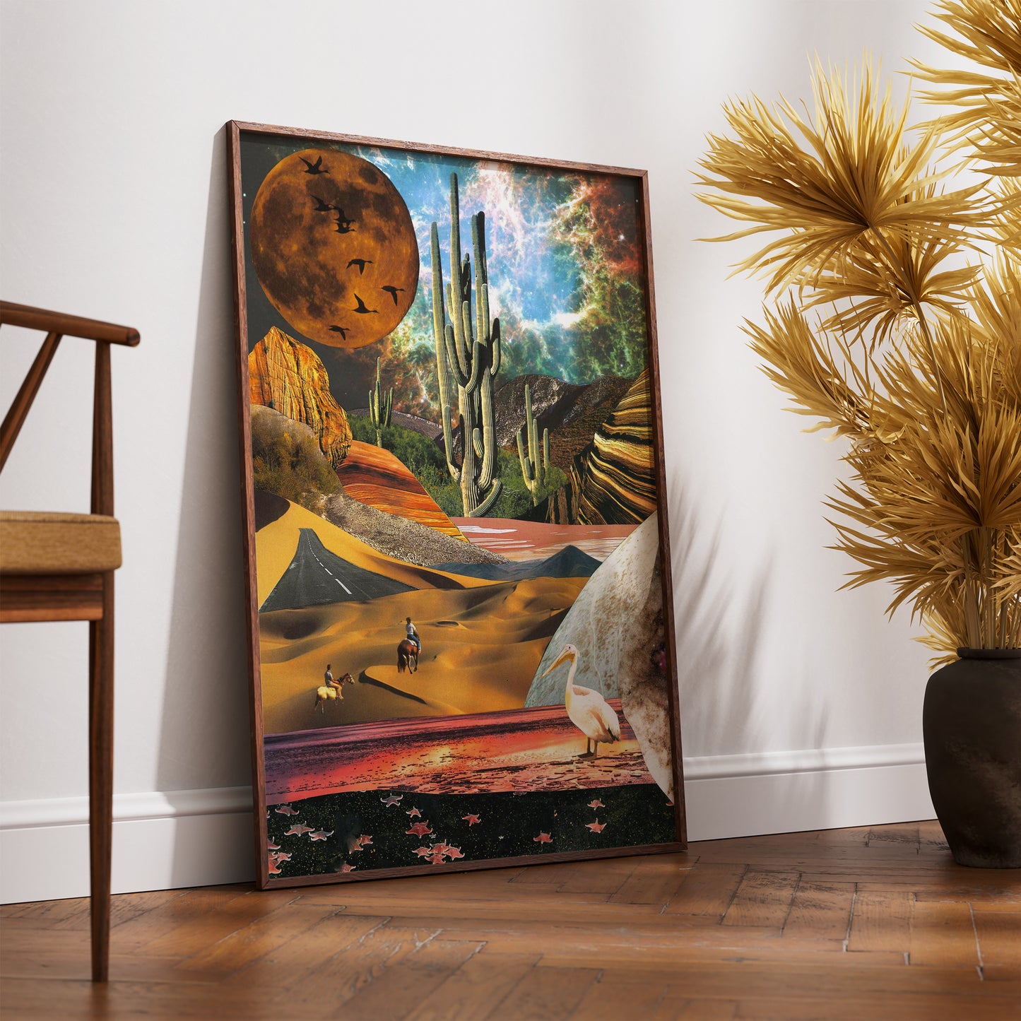 Cosmic Frontier - Surreal Collage Print