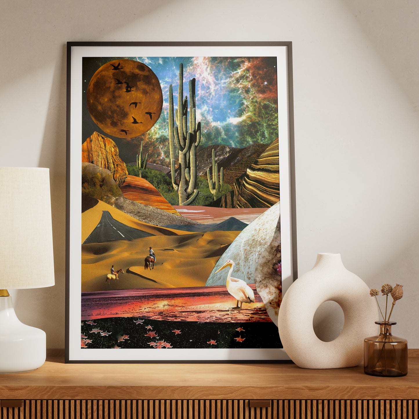 Cosmic Frontier - Surreal Collage Print