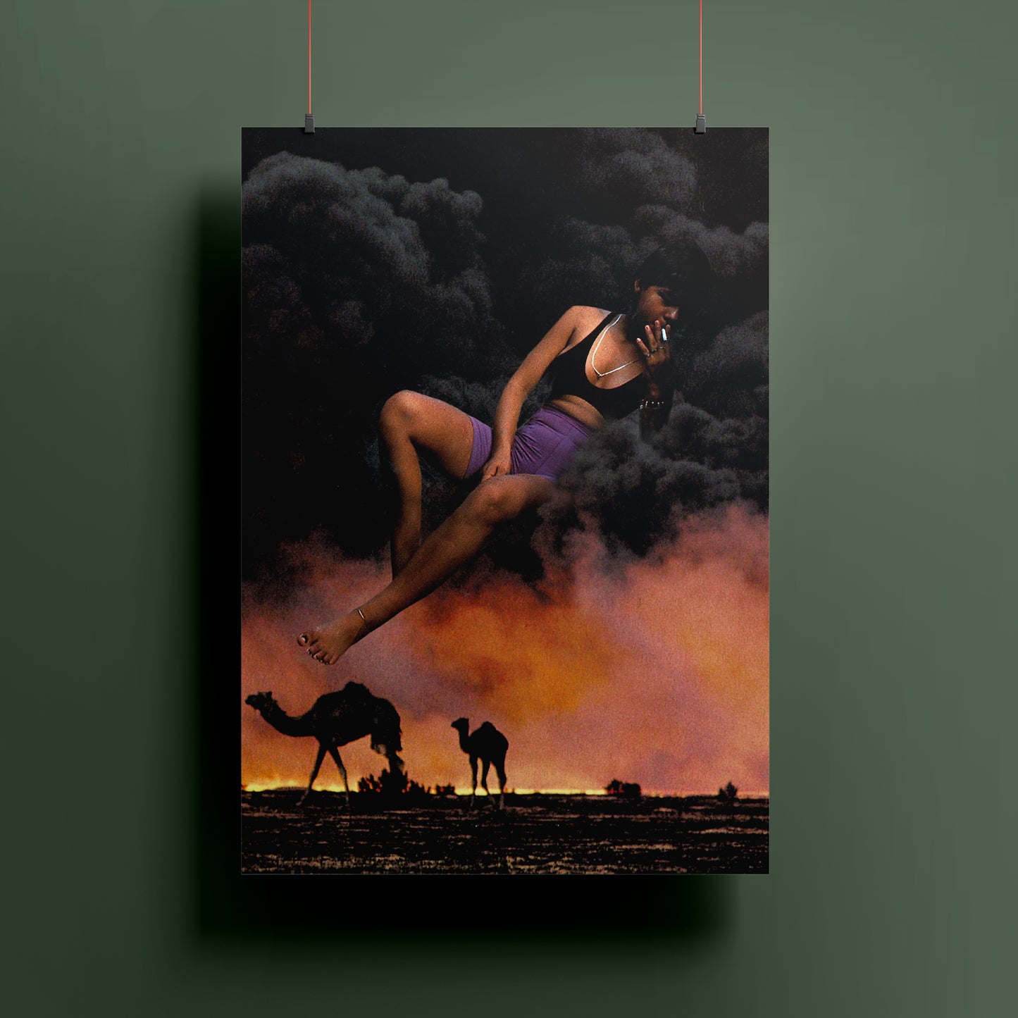 Desert Smoke – Surreal Collage Print