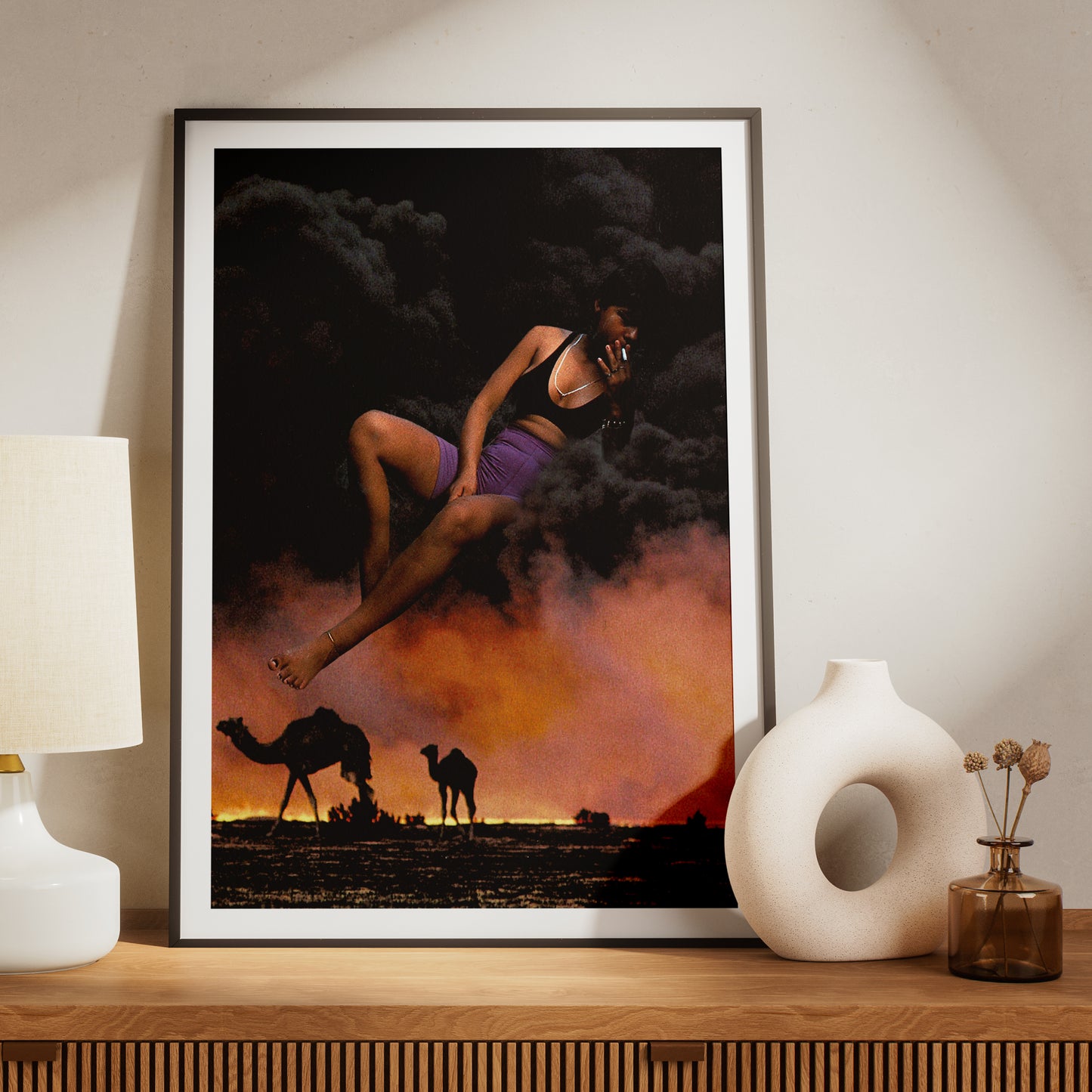 Desert Smoke – Surreal Collage Print