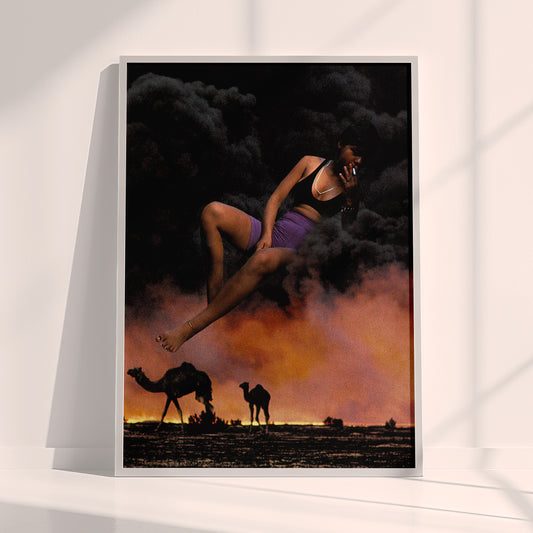 Desert Smoke – Surreal Collage Print