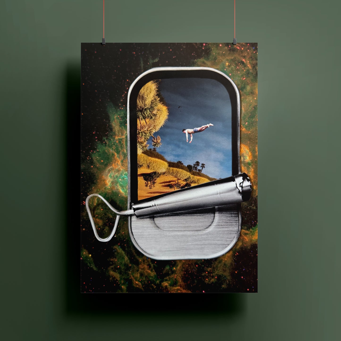 Dive In – Surreal Collage Print