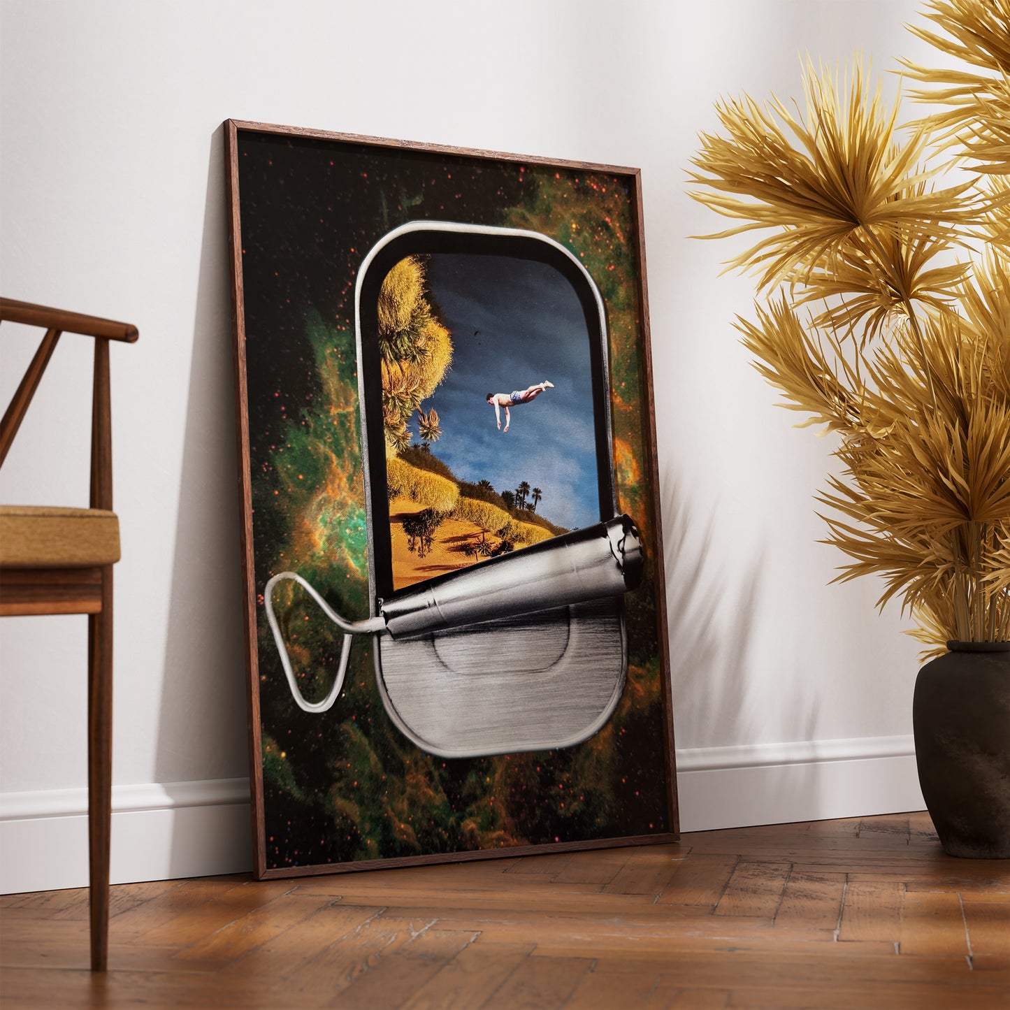 Dive In – Surreal Collage Print