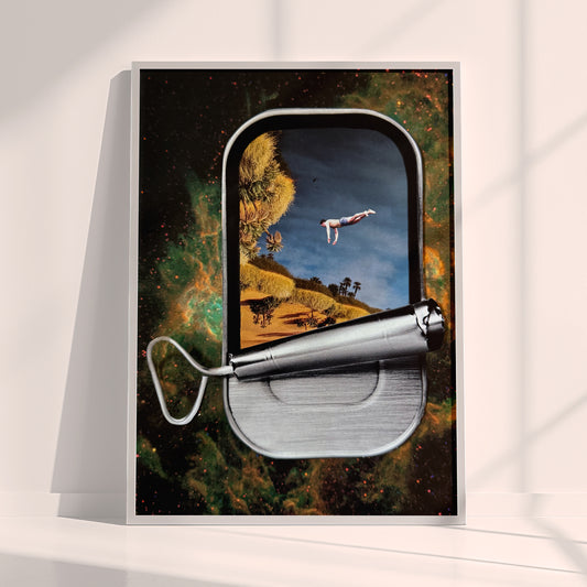 Dive In – Surreal Collage Print