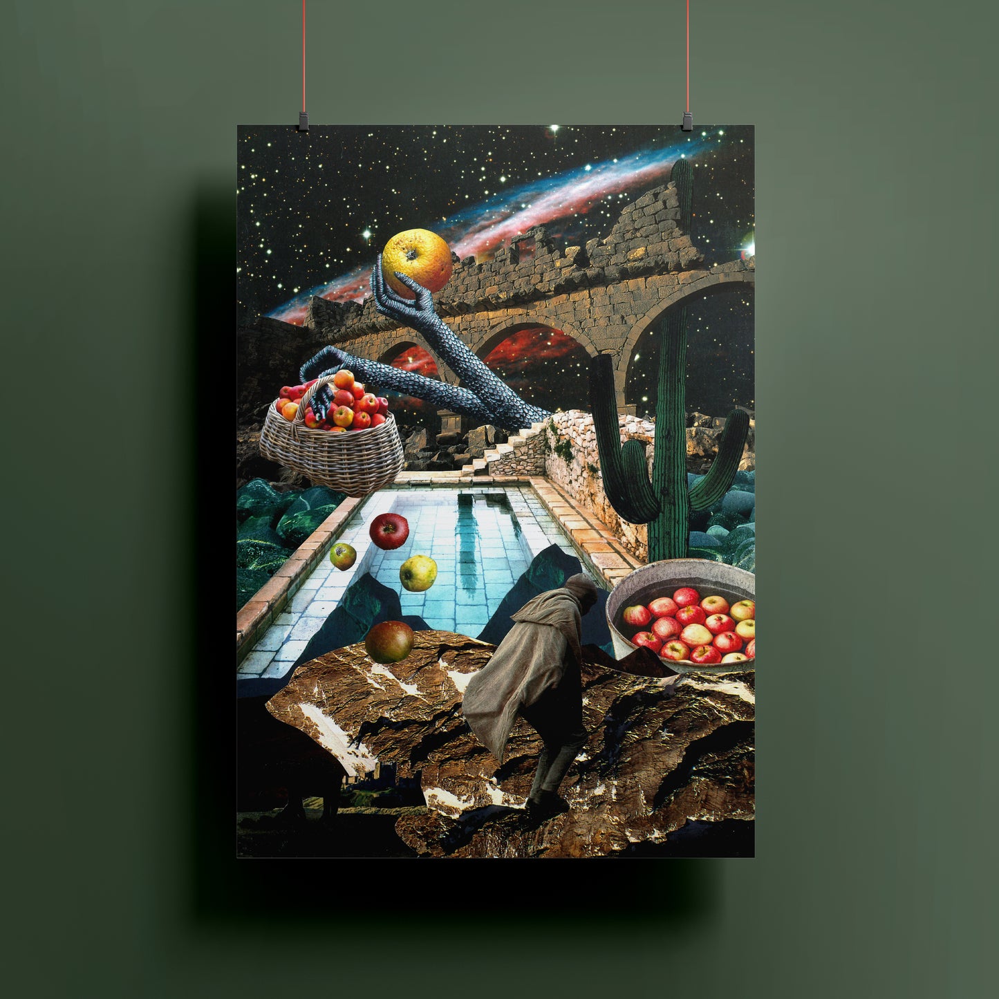 Eden Beyond the Arches - Surreal Collage Print