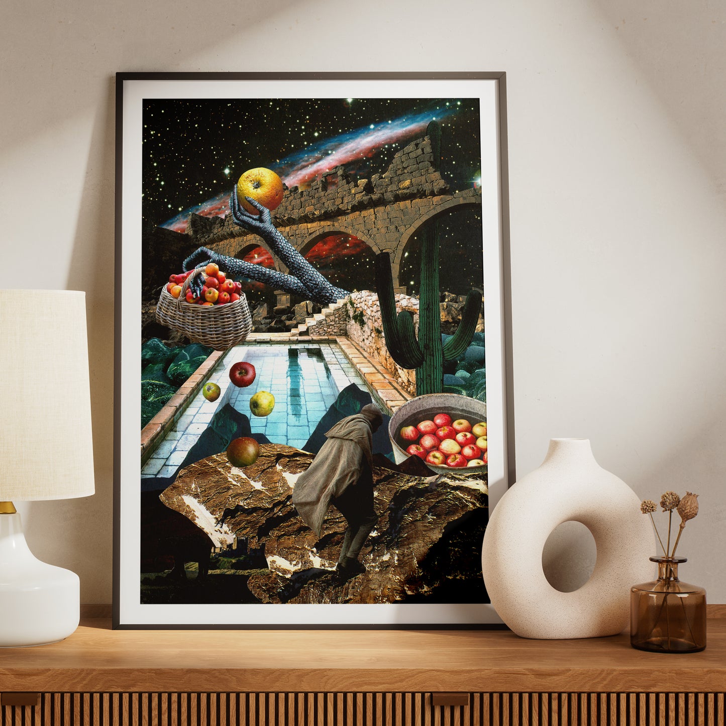 Eden Beyond the Arches - Surreal Collage Print