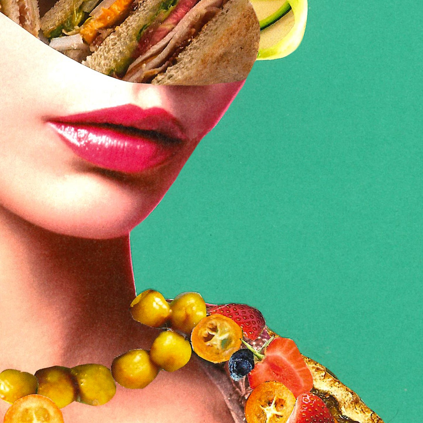 Luscious Lunch - Surreal Collage Print