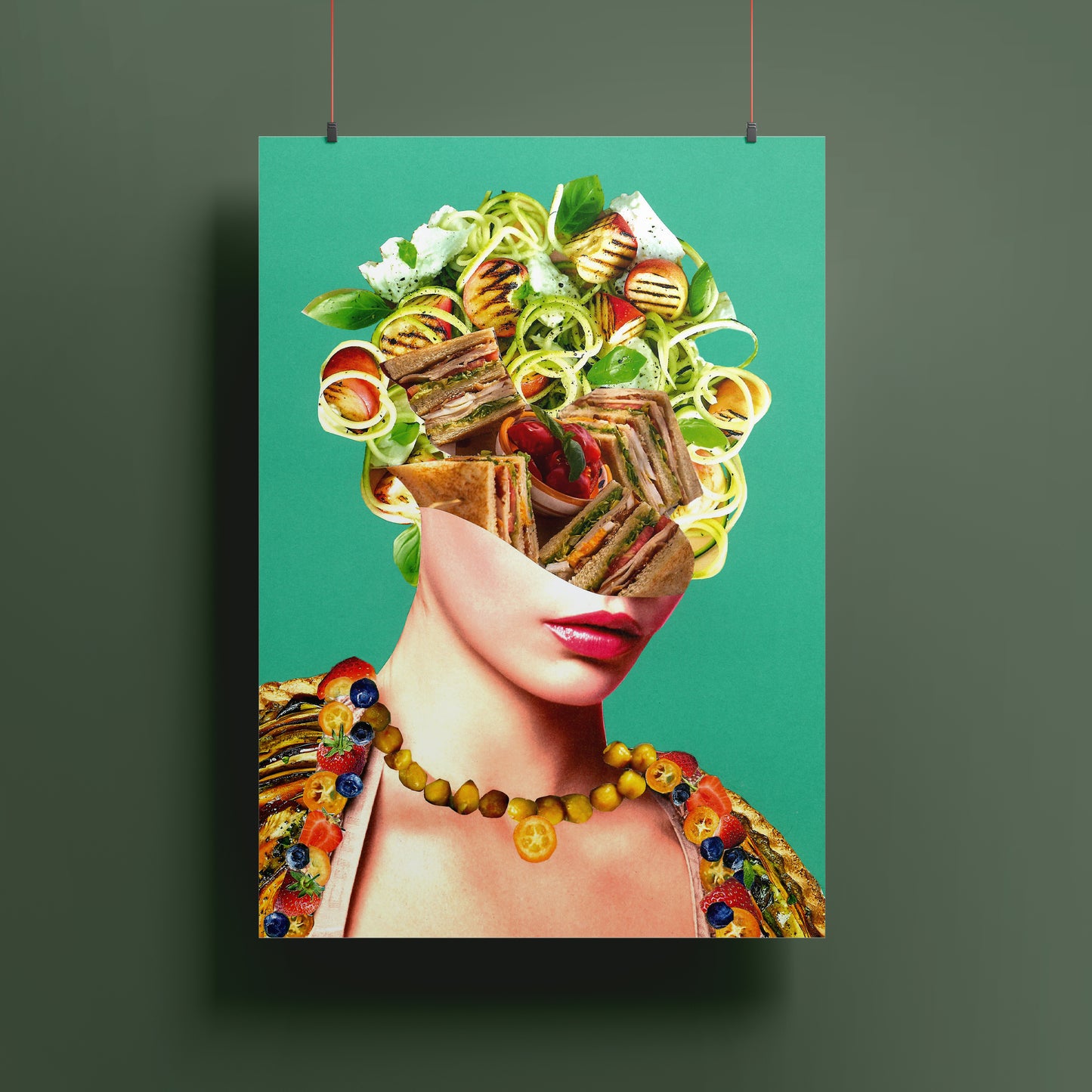 Luscious Lunch - Surreal Collage Print