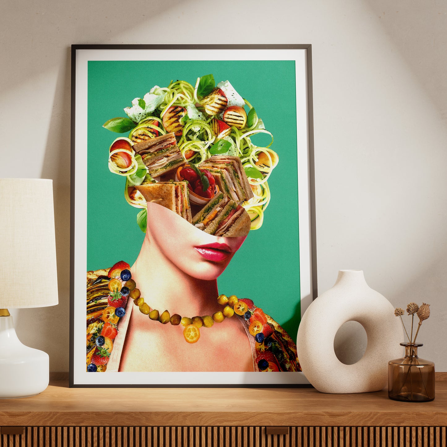 Luscious Lunch - Surreal Collage Print