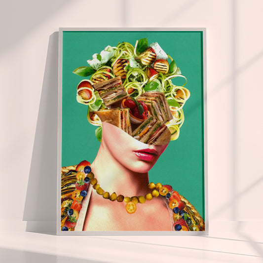 Luscious Lunch - Surreal Collage Print