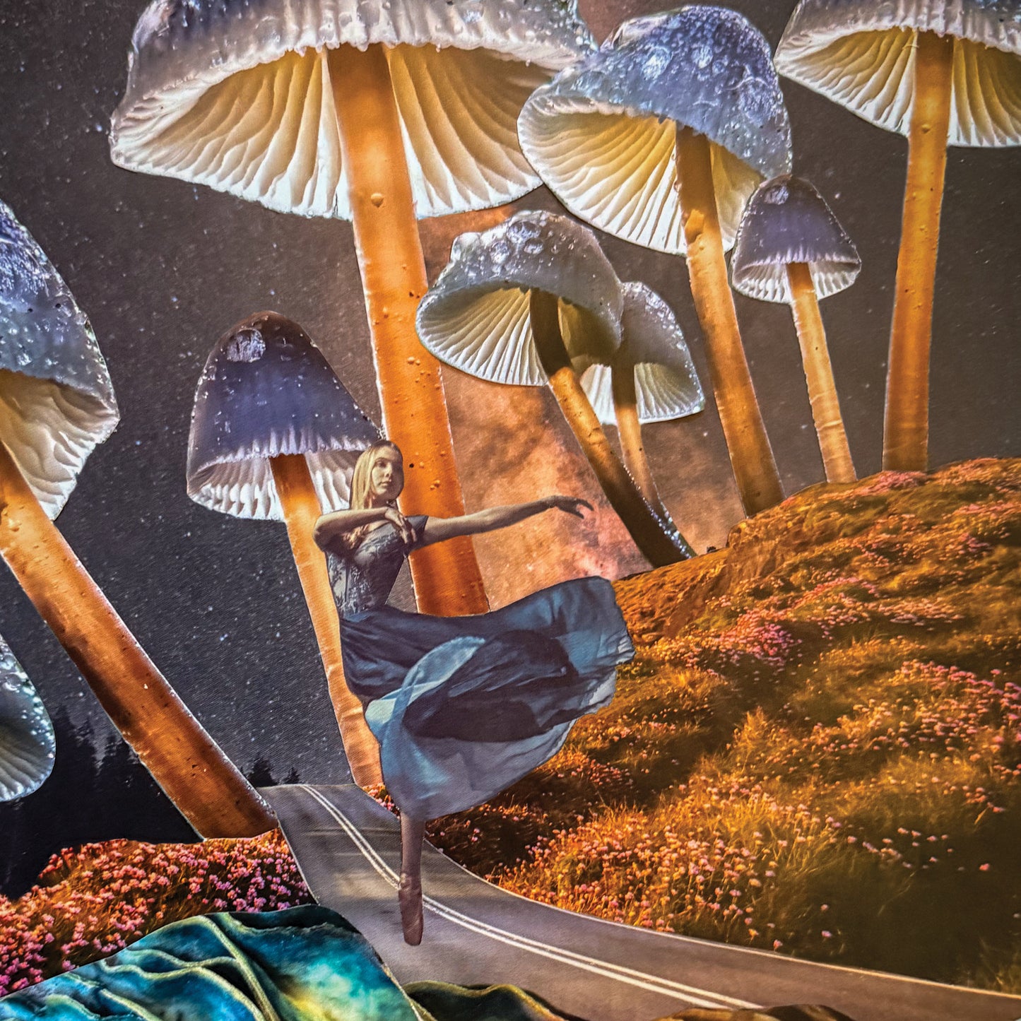 Mushroom Ballet - Surreal Collage Print