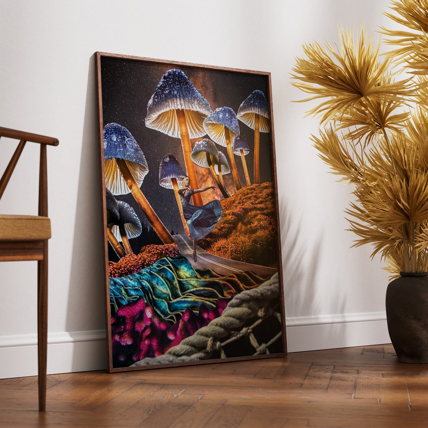 Mushroom Ballet - Surreal Collage Print