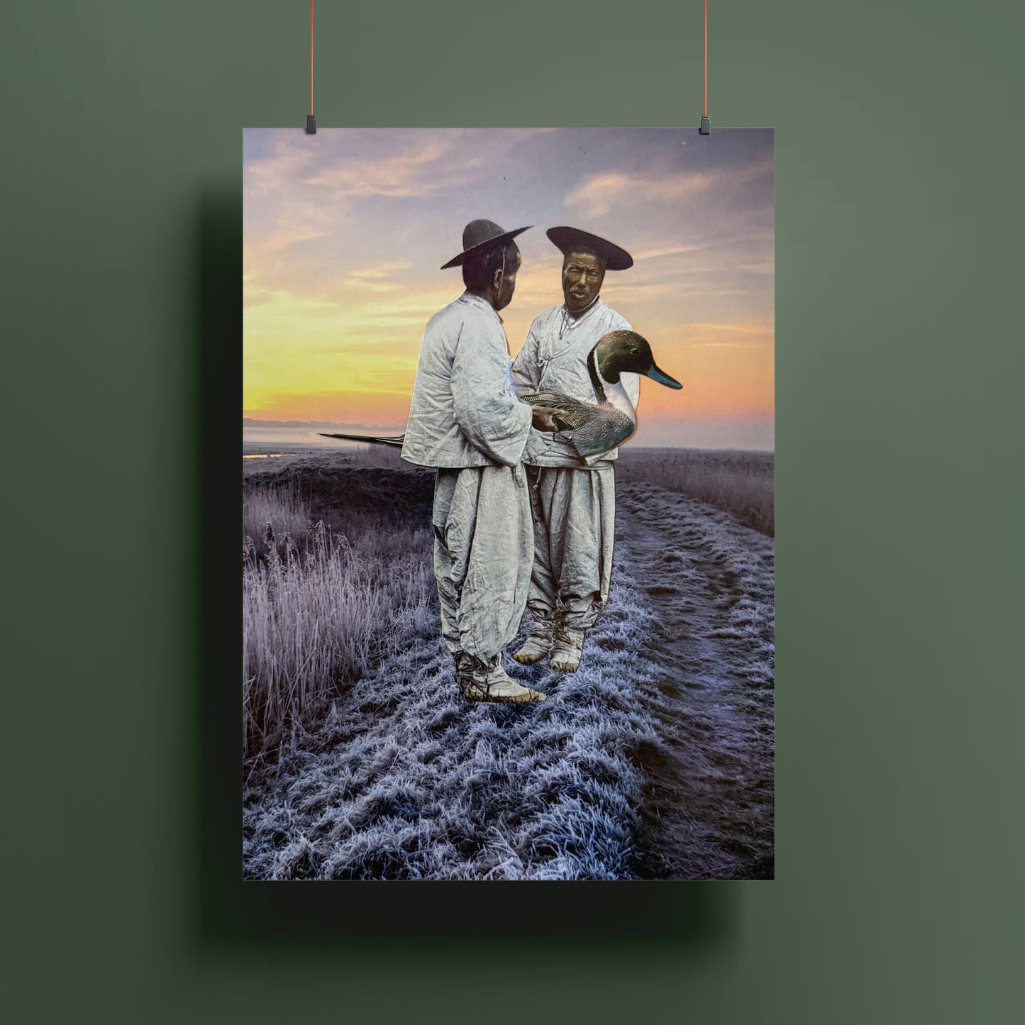 Ritual on the Footpath - Surreal Collage Print