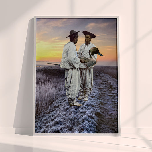 Ritual on the Footpath - Surreal Collage Print