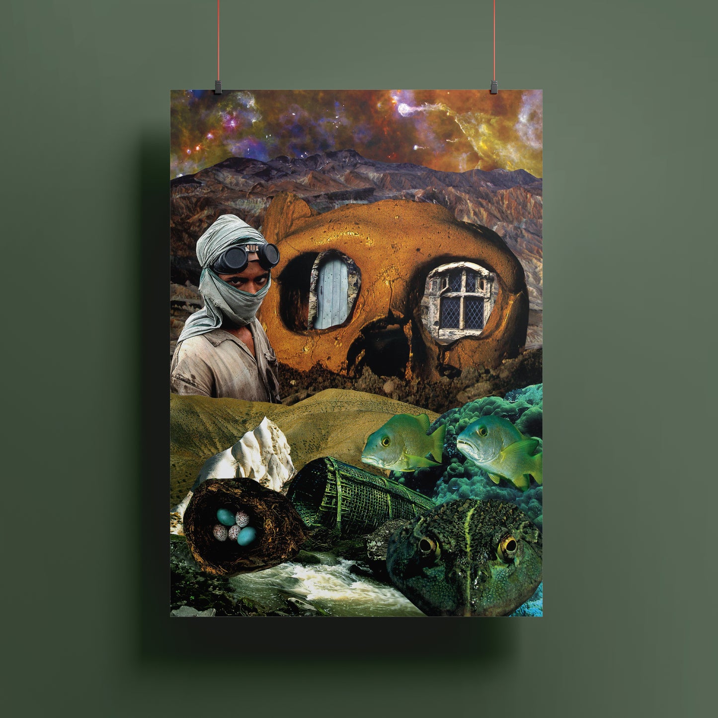 Salt and Bone - Surreal Collage Print