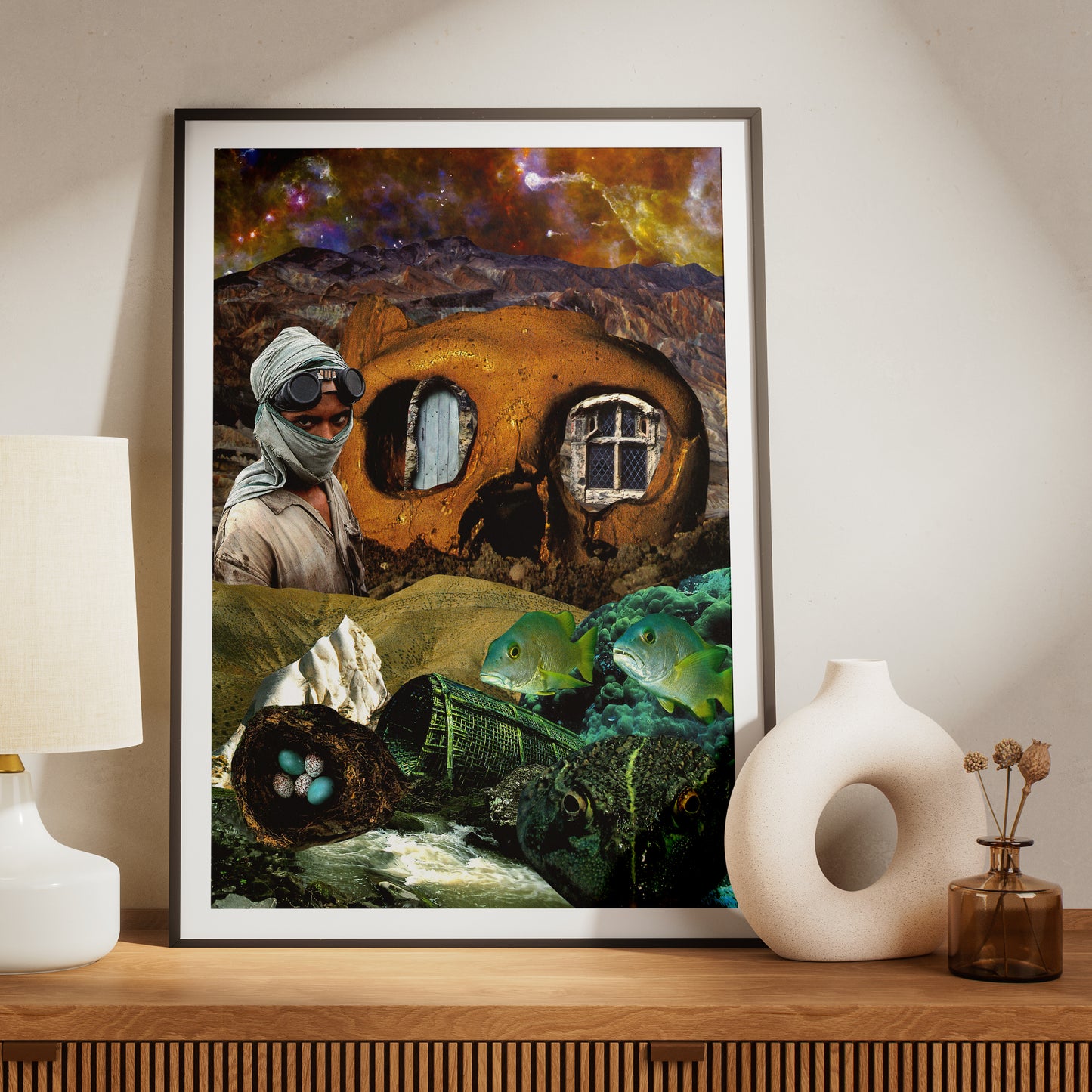 Salt and Bone - Surreal Collage Print