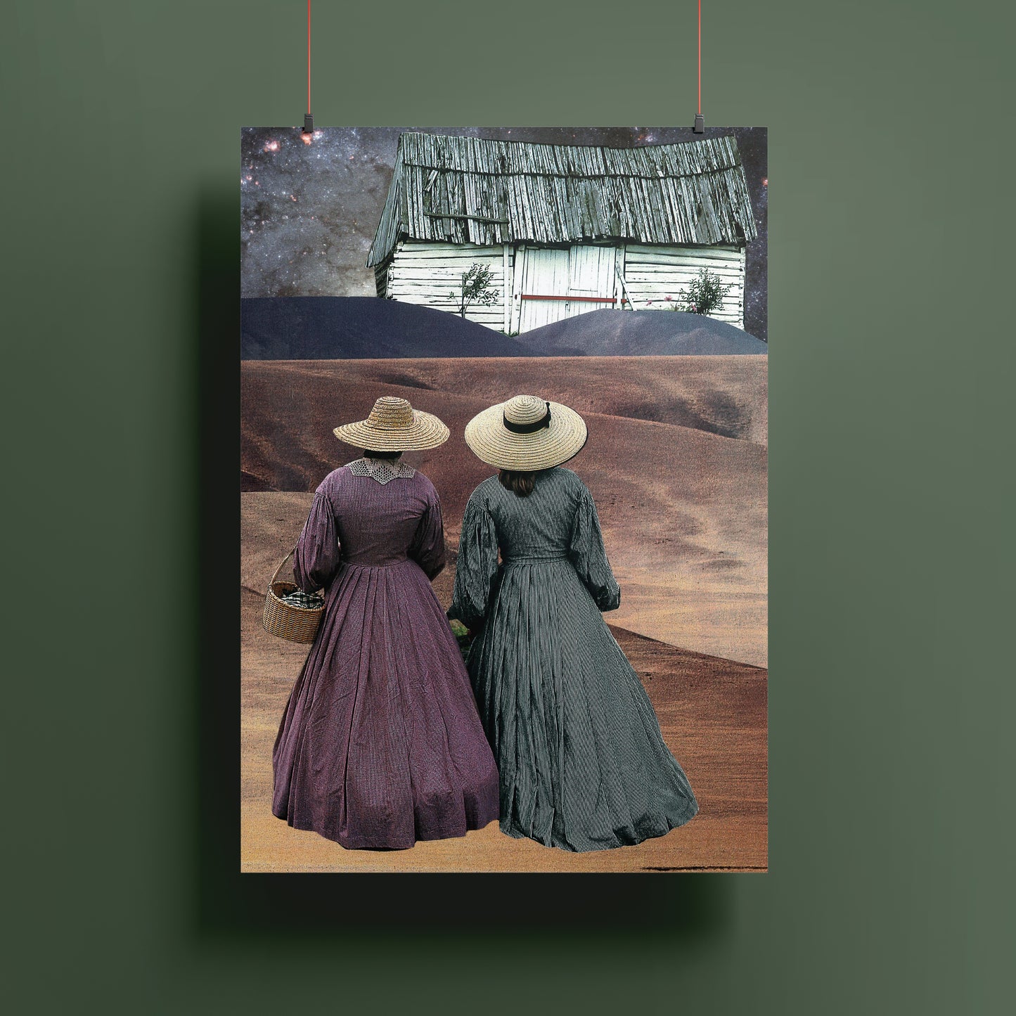 Sands of Memory - Surreal Collage Print