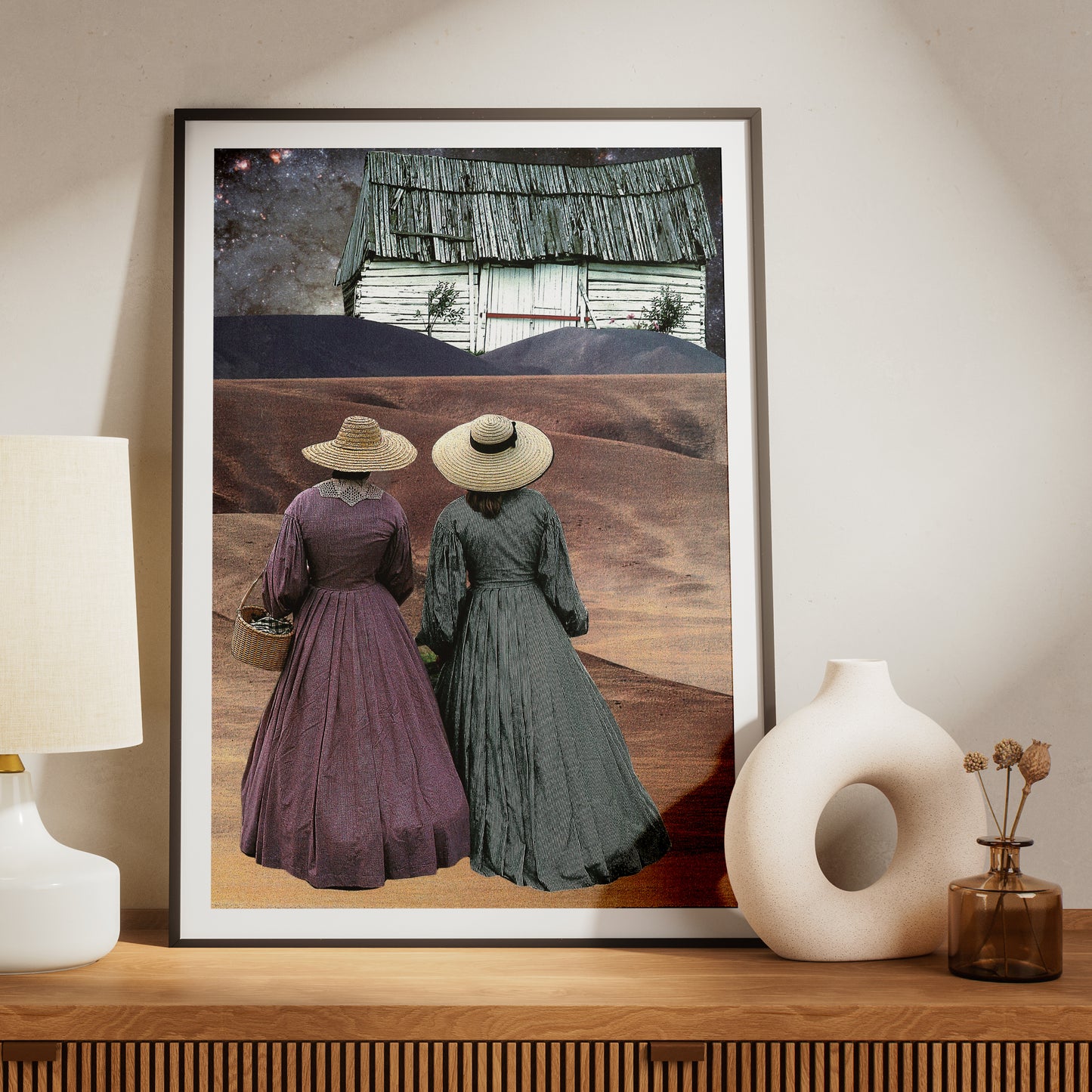 Sands of Memory - Surreal Collage Print