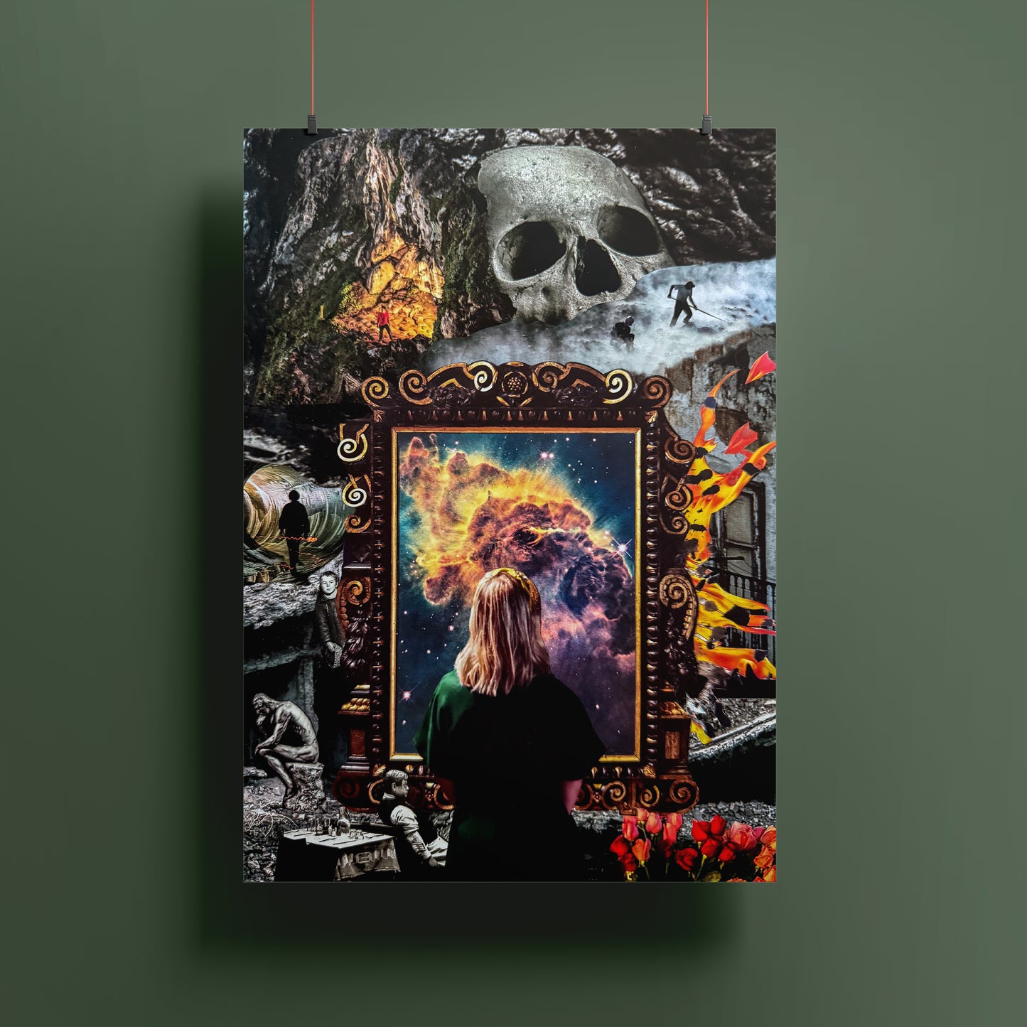 The Edge of Knowing - Surreal Collage Print