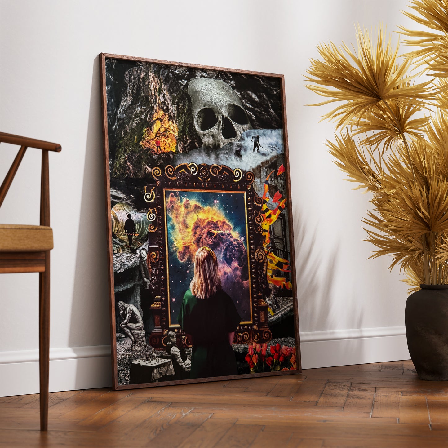 The Edge of Knowing - Surreal Collage Print