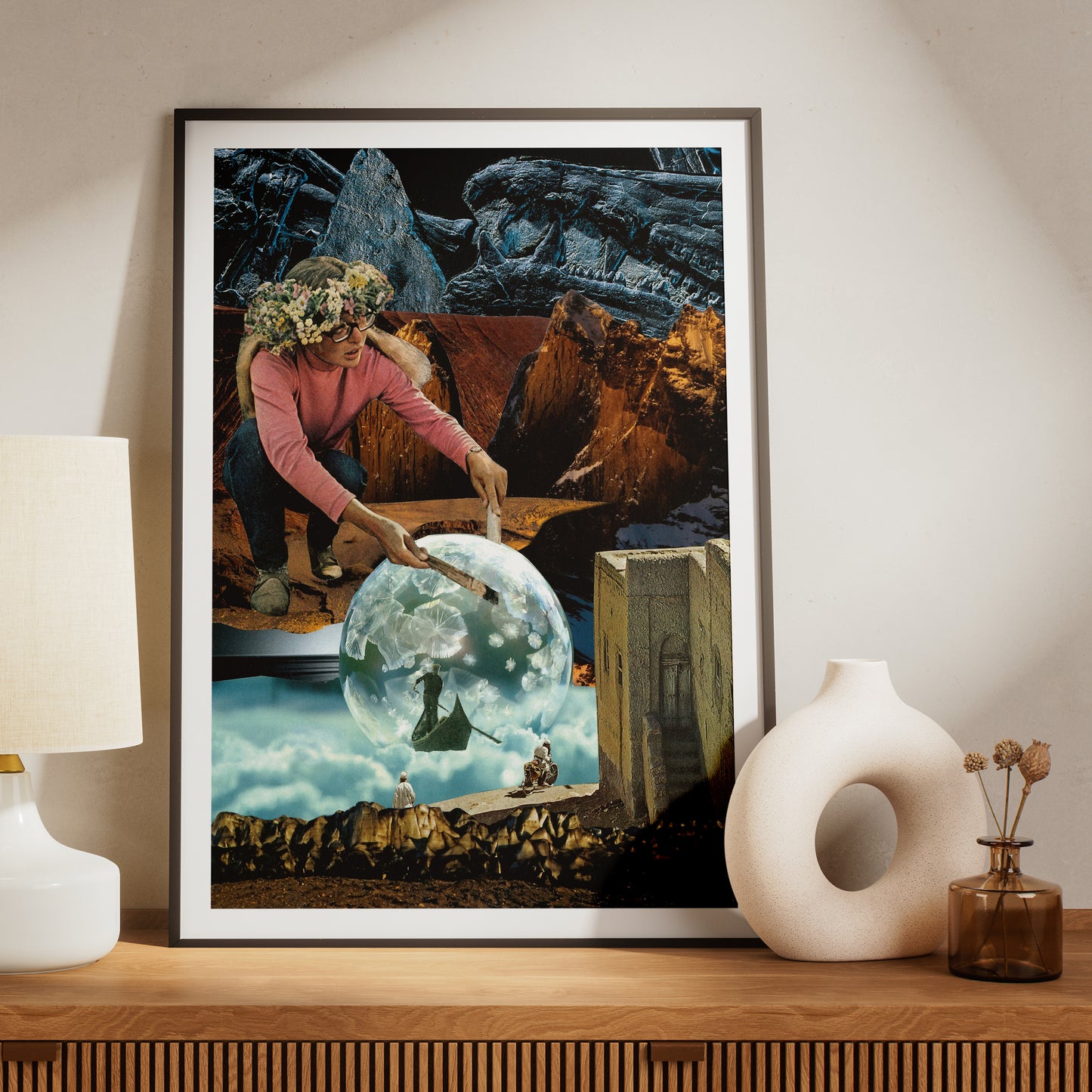 The Precipice - Surreal Collage Print
