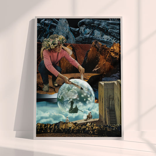 The Precipice - Surreal Collage Print