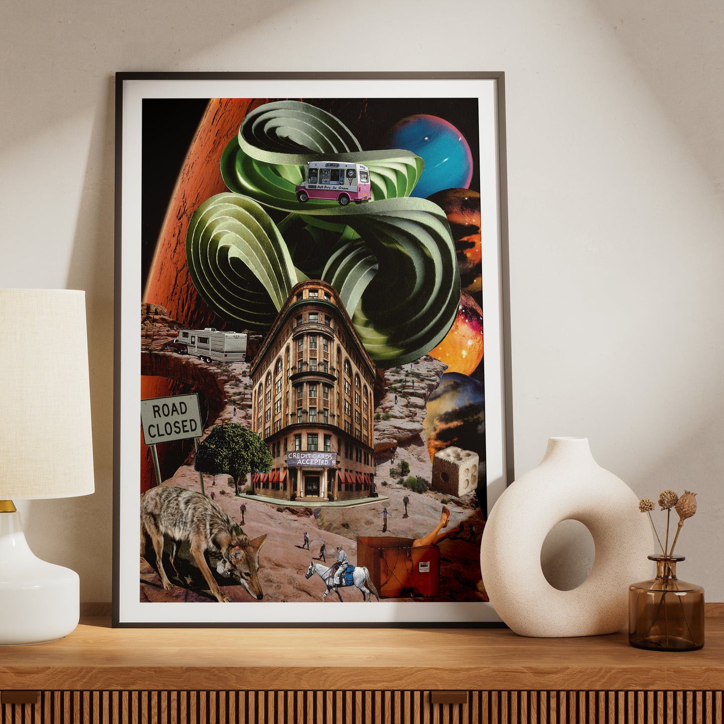 Valley of the Rich - Surreal Collage Print